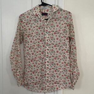 Liberty of London Red and Gray Floral Shirt